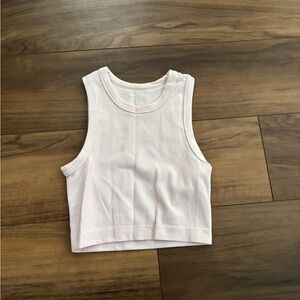 Women's Pink Ribbed Crop Top